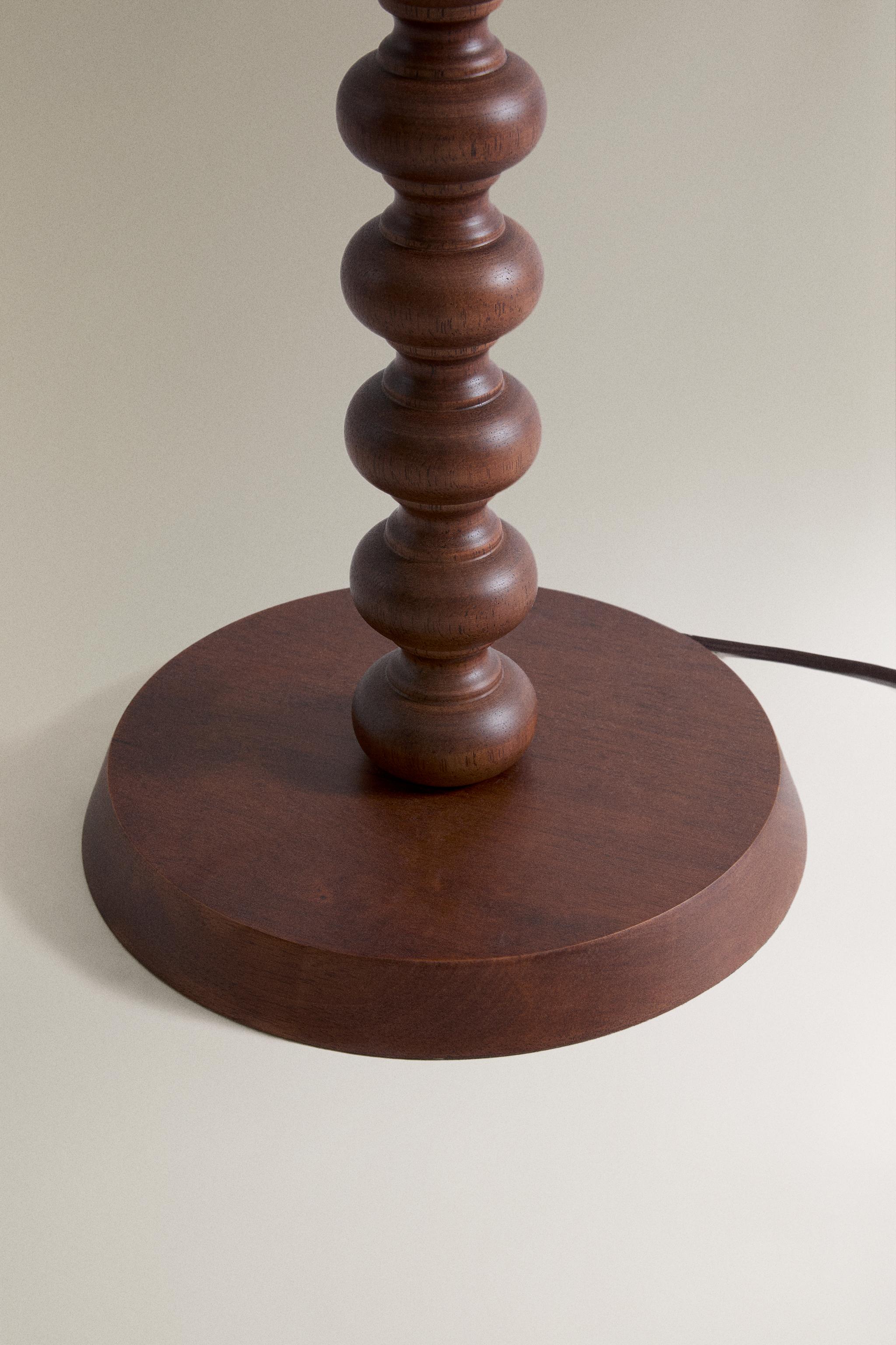 LAMPADAIRE VERRE ET BOIS
